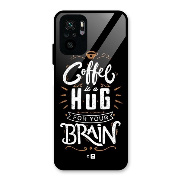 Coffee Brain Glass Back Case for Redmi Note 10