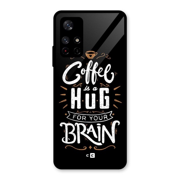 Coffee Brain Glass Back Case for Redmi Note 11T 5G