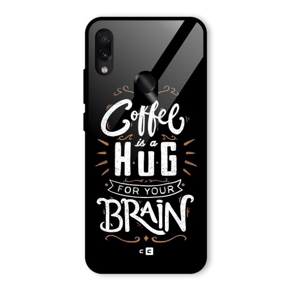 Coffee Brain Glass Back Case for Redmi Note 7