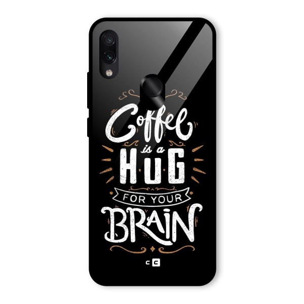Coffee Brain Glass Back Case for Redmi Note 7S