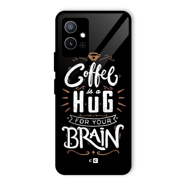 Coffee Brain Glass Back Case for Vivo T1 5G