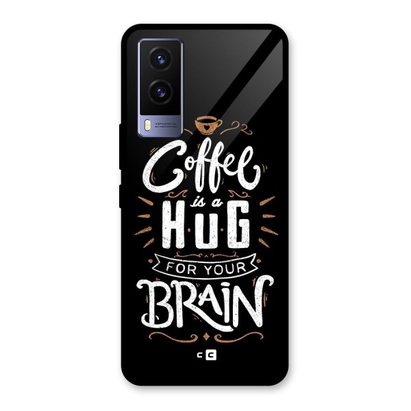 Coffee Brain Glass Back Case for Vivo V21e 5G