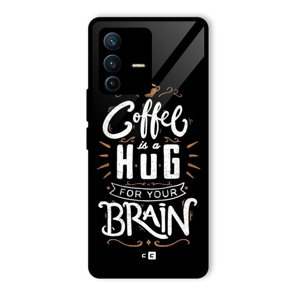 Coffee Brain Glass Back Case for Vivo V23 Pro