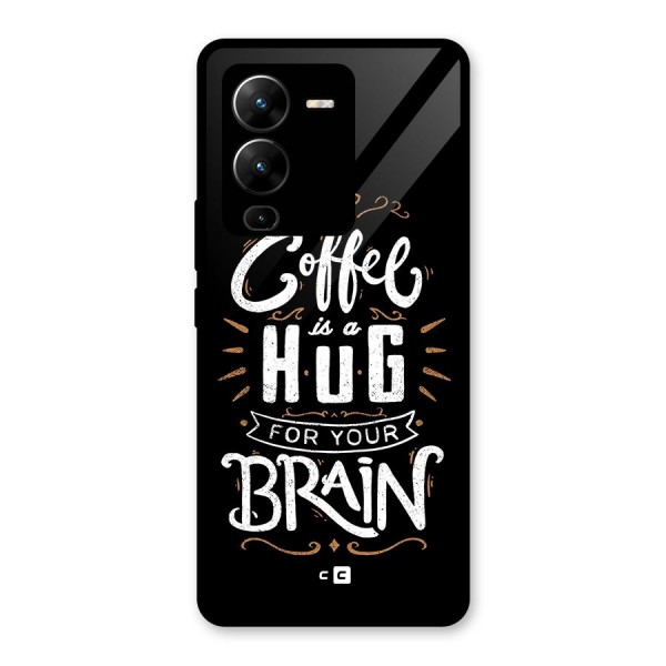 Coffee Brain Glass Back Case for Vivo V25 Pro