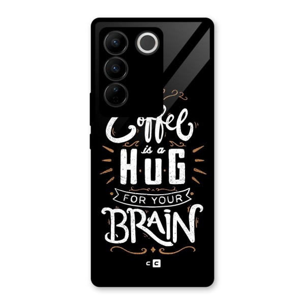 Coffee Brain Glass Back Case for Vivo V27