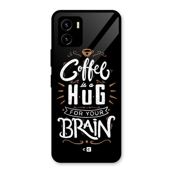 Coffee Brain Glass Back Case for Vivo Y15s