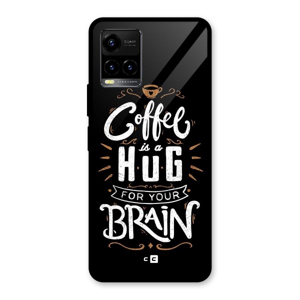 Coffee Brain Glass Back Case for Vivo Y21A