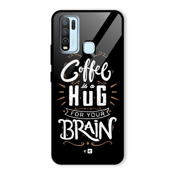 Coffee Brain Glass Back Case for Vivo Y30