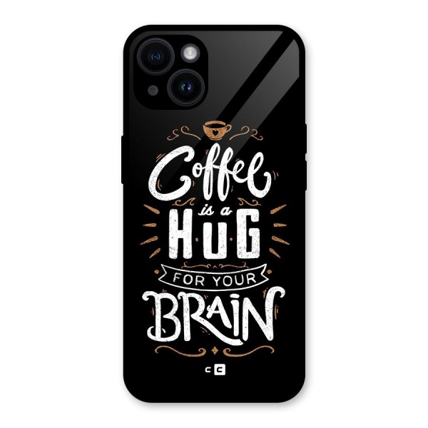 Coffee Brain Glass Back Case for iPhone 14