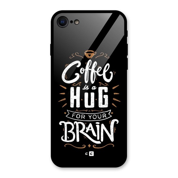 Coffee Brain Glass Back Case for iPhone SE 2020