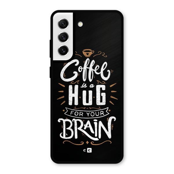 Coffee Brain Metal Back Case for Galaxy S21 FE 5G