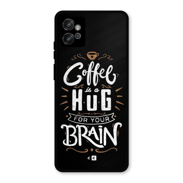 Coffee Brain Metal Back Case for Moto G32