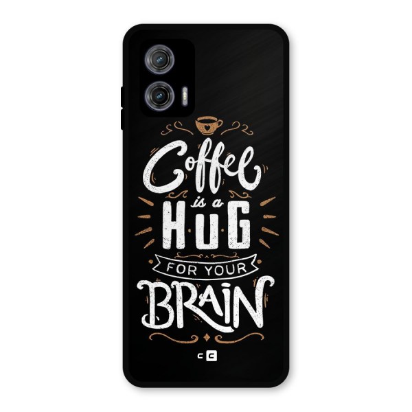 Coffee Brain Metal Back Case for Moto G73