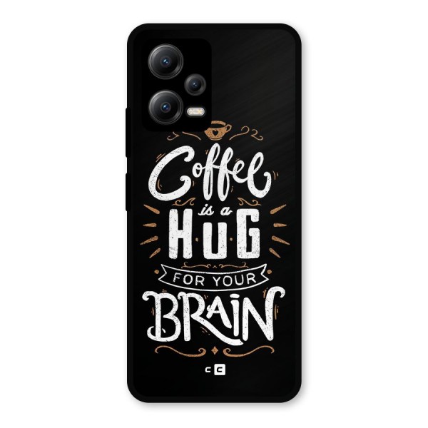 Coffee Brain Metal Back Case for Poco X5