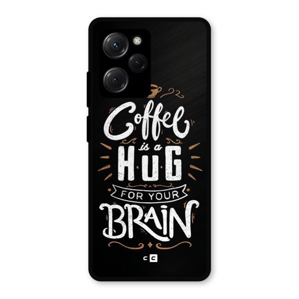 Coffee Brain Metal Back Case for Poco X5 Pro