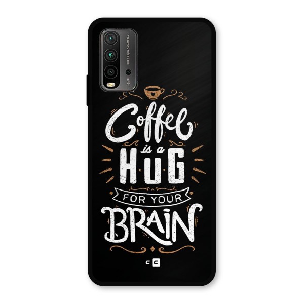 Coffee Brain Metal Back Case for Redmi 9 Power