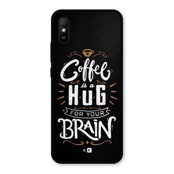 Coffee Brain Metal Back Case for Redmi 9i