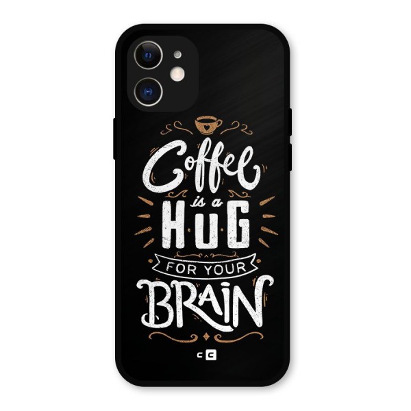 Coffee Brain Metal Back Case for iPhone 12