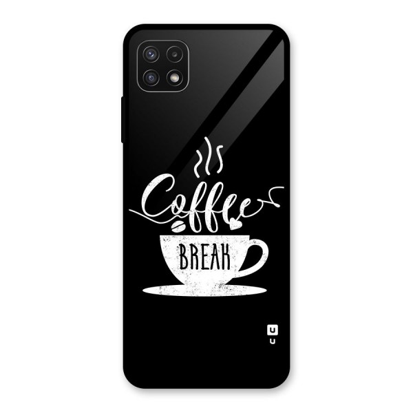 Coffee Break Glass Back Case for Galaxy A22 5G