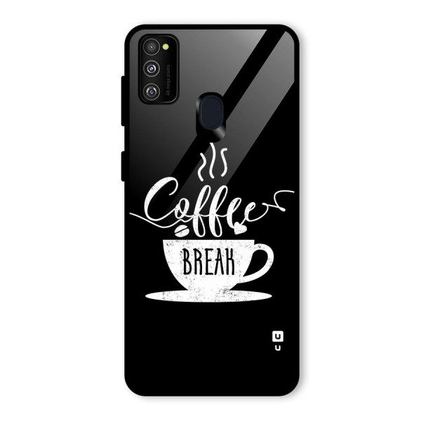 Coffee Break Glass Back Case for Galaxy M21