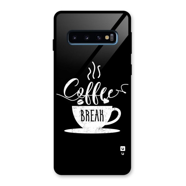 Coffee Break Glass Back Case for Galaxy S10