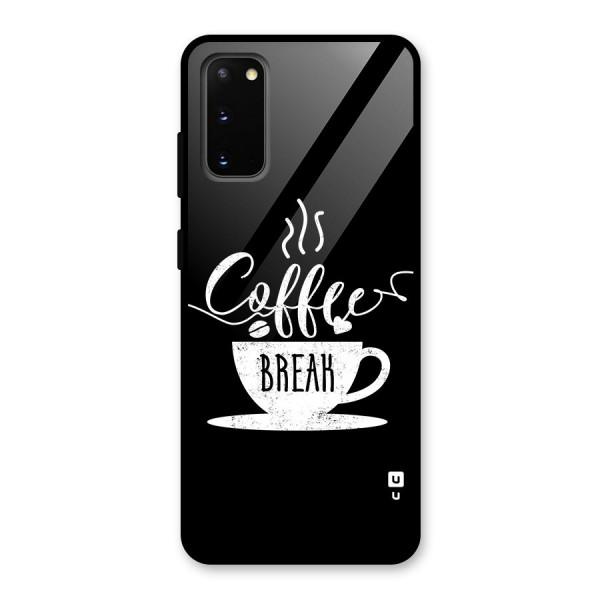 Coffee Break Glass Back Case for Galaxy S20