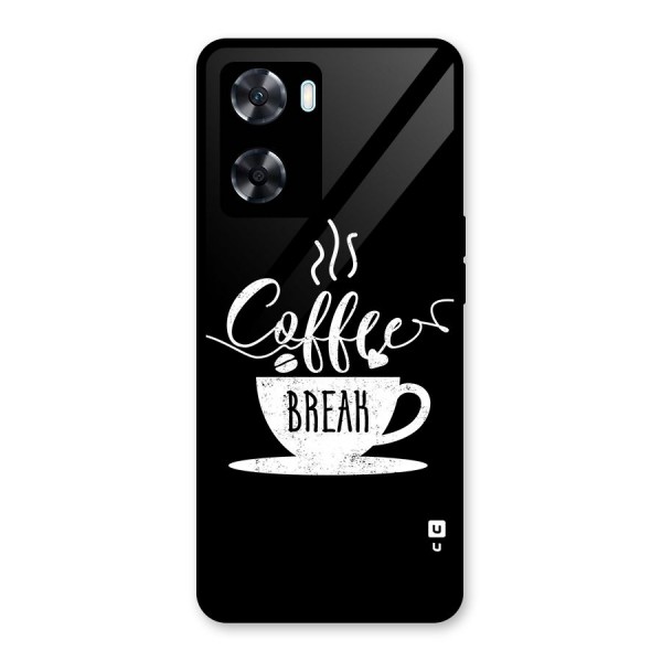 Coffee Break Glass Back Case for Oppo A77s