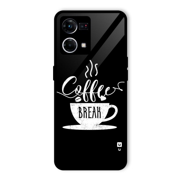 Coffee Break Glass Back Case for Oppo F21 Pro 4G