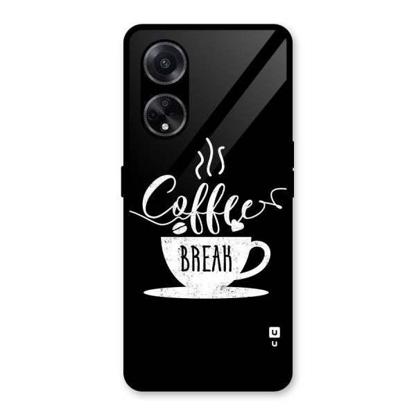 Coffee Break Glass Back Case for Oppo F23