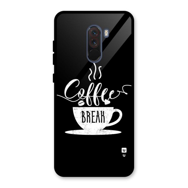 Coffee Break Glass Back Case for Poco F1