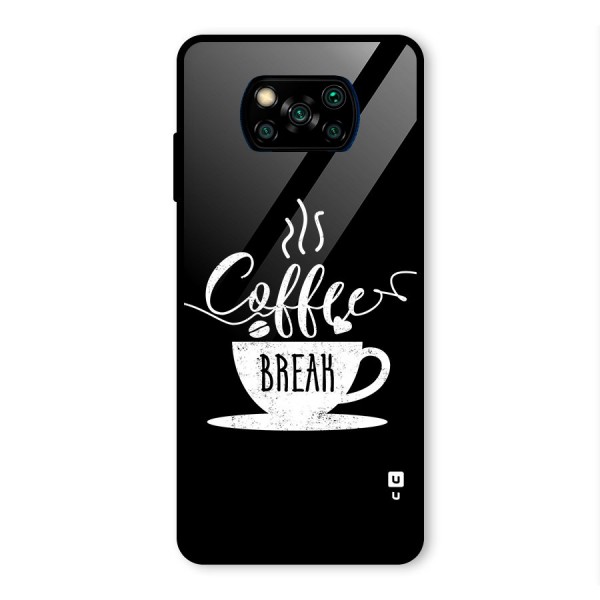 Coffee Break Glass Back Case for Poco X3 Pro