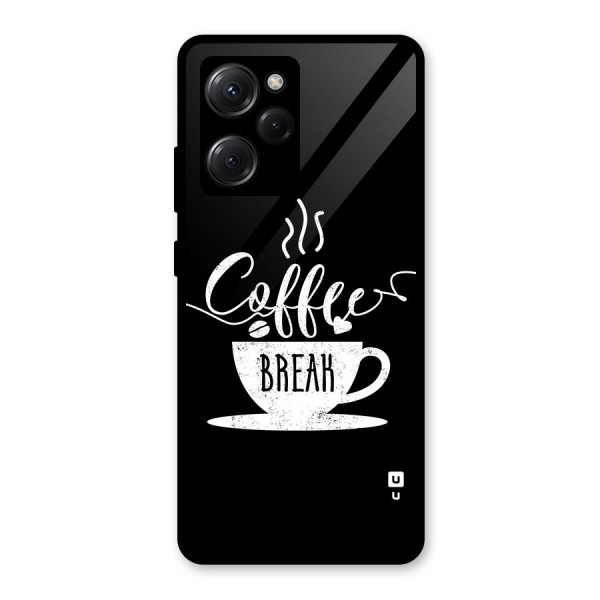 Coffee Break Glass Back Case for Poco X5 Pro