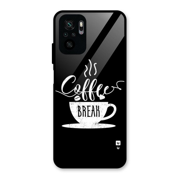 Coffee Break Glass Back Case for Redmi Note 10