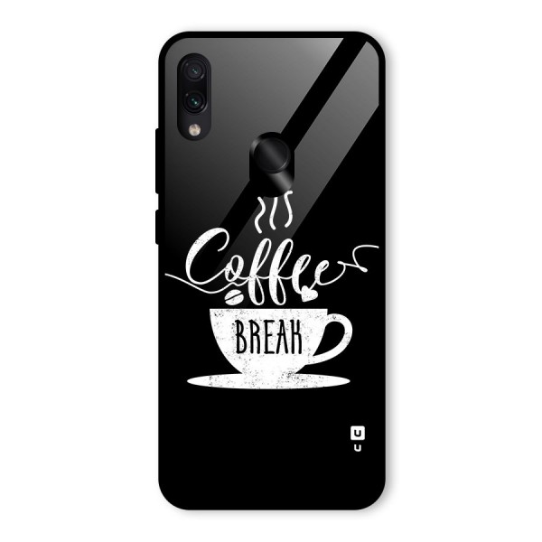 Coffee Break Glass Back Case for Redmi Note 7S