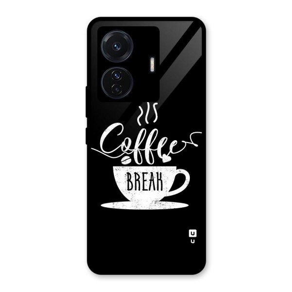 Coffee Break Glass Back Case for Vivo T1 Pro