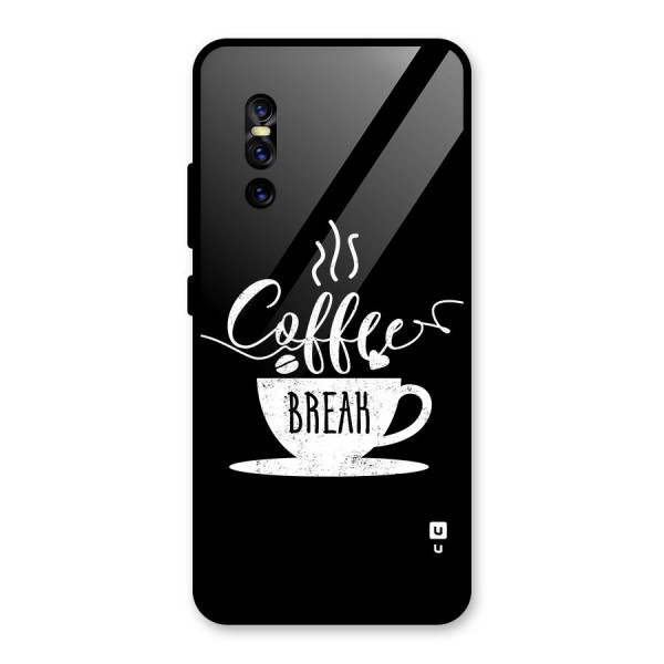 Coffee Break Glass Back Case for Vivo V15 Pro