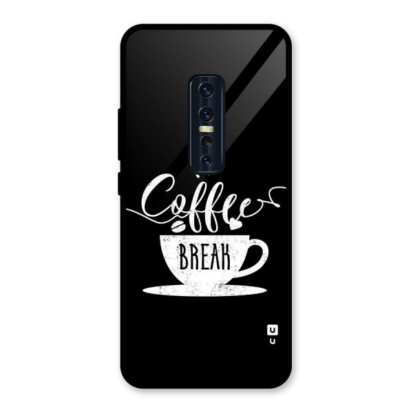 Coffee Break Glass Back Case for Vivo V17 Pro