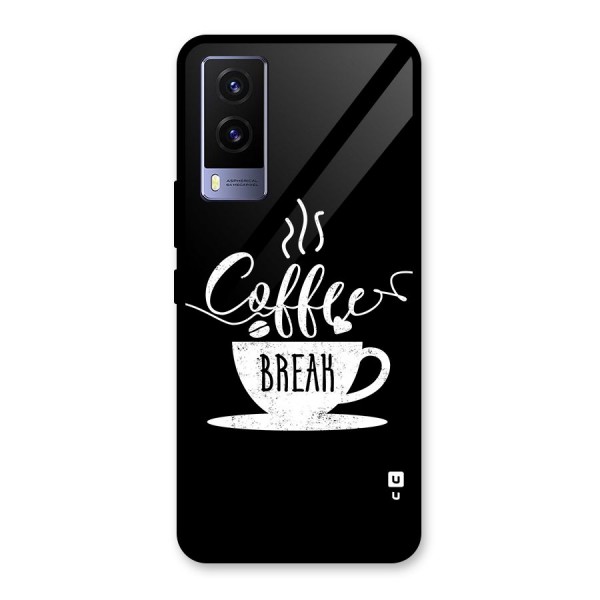 Coffee Break Glass Back Case for Vivo V21e 5G