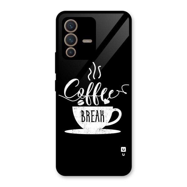 Coffee Break Glass Back Case for Vivo V23 5G