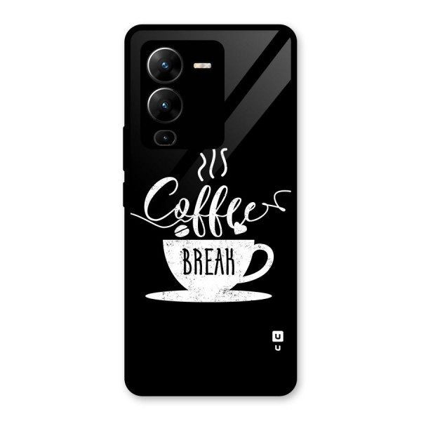 Coffee Break Glass Back Case for Vivo V25 Pro