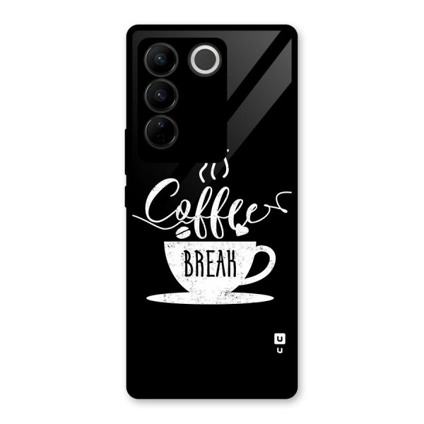 Coffee Break Glass Back Case for Vivo V27 Pro