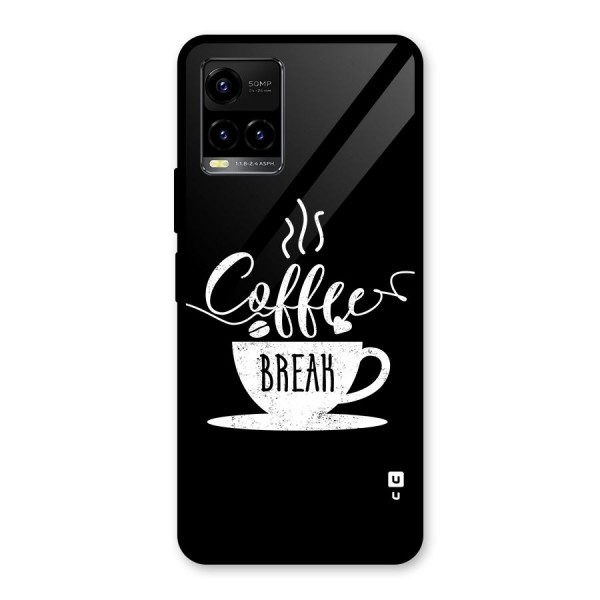 Coffee Break Glass Back Case for Vivo Y21A