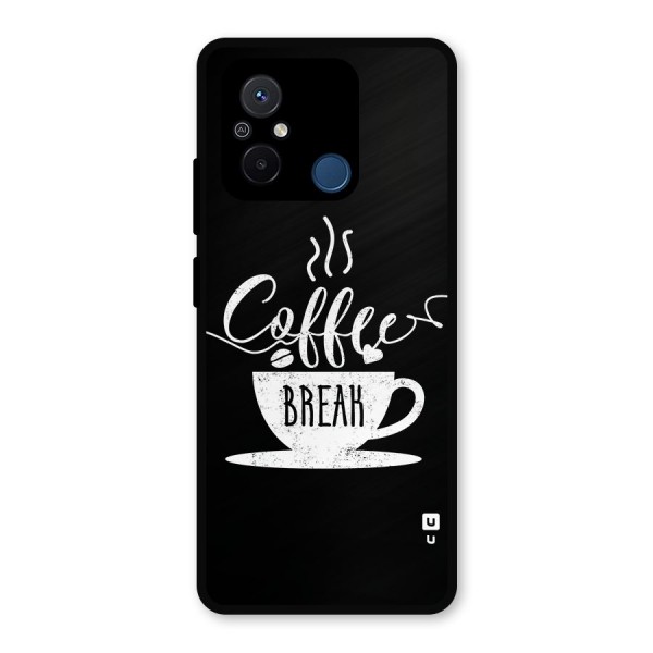 Coffee Break Metal Back Case for Poco C55