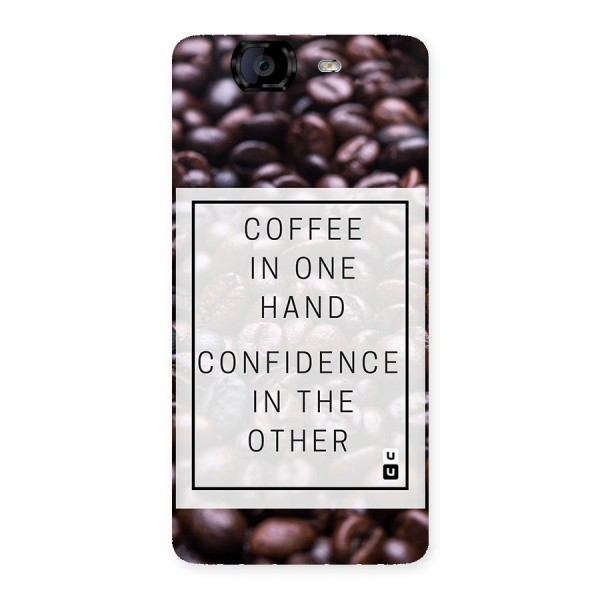 Coffee Confidence Quote Back Case for Canvas Knight A350