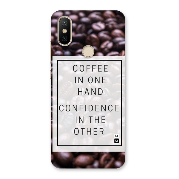 Coffee Confidence Quote Back Case for Mi A2