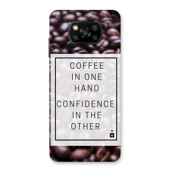 Coffee Confidence Quote Back Case for Poco X3