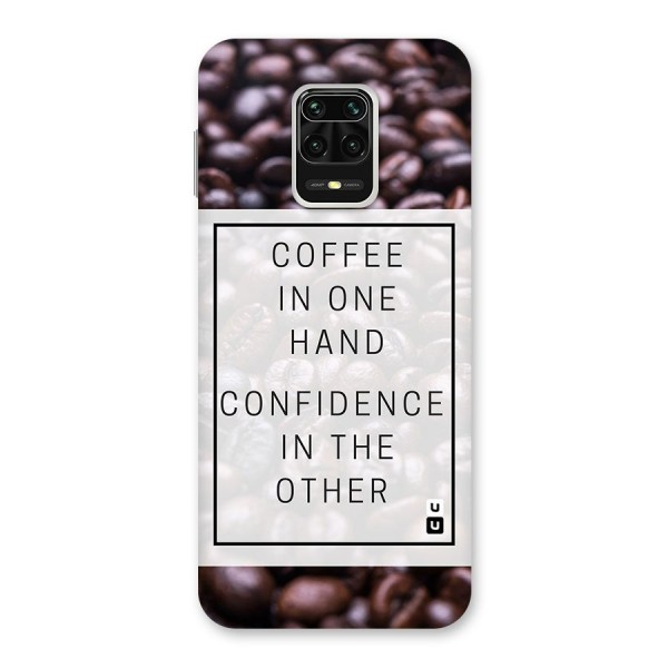 Coffee Confidence Quote Back Case for Redmi Note 9 Pro