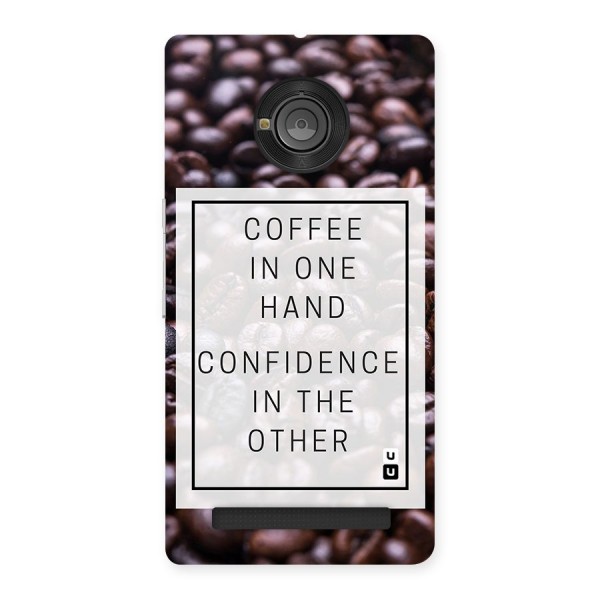 Coffee Confidence Quote Back Case for Yu Yuphoria