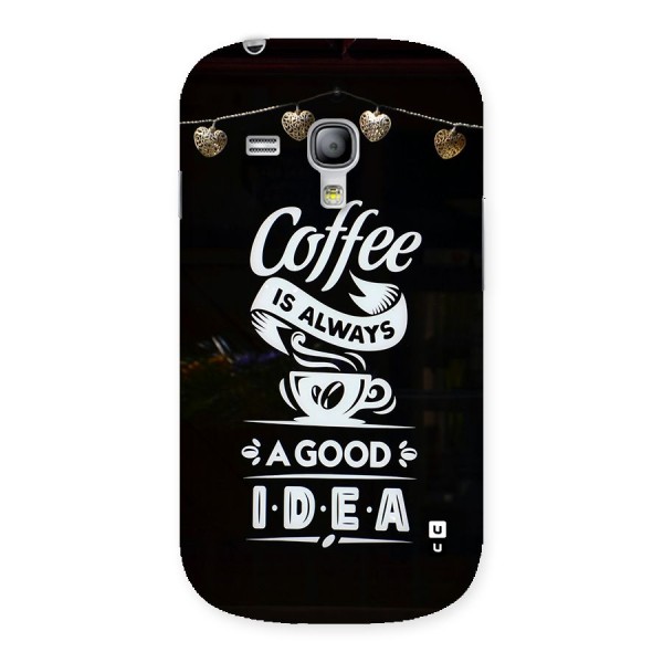 Coffee Idea Back Case for Galaxy S3 Mini