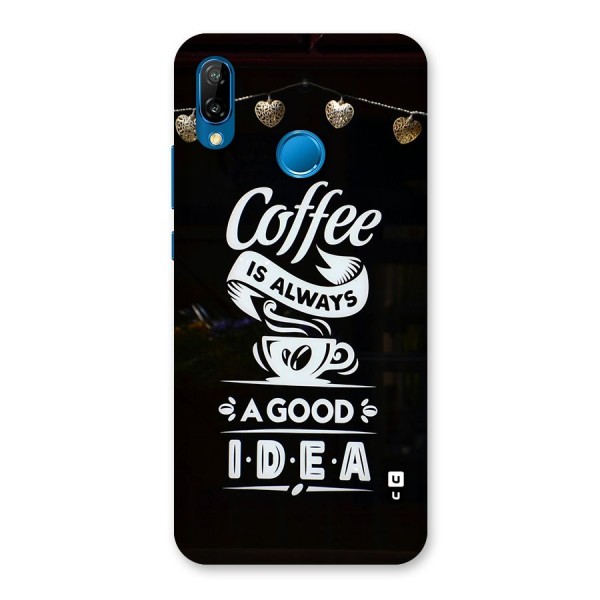 Coffee Idea Back Case for Huawei P20 Lite